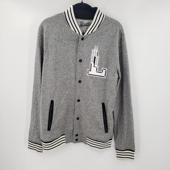 Brooklyn Lollapalooza Chicago graphic bomber jacket men size medium banded logo - Picture 14 of 16